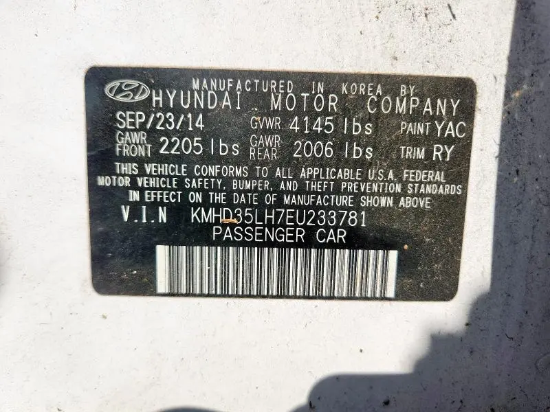 2014 HYUNDAI ELANTRA GT   