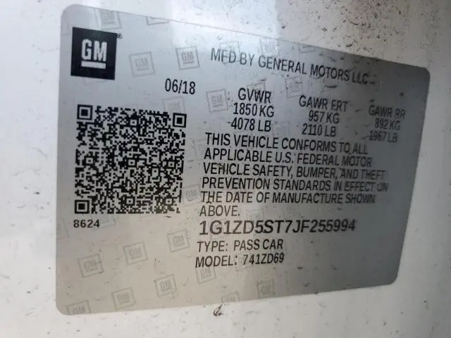 2018 CHEVROLET MALIBU LT
