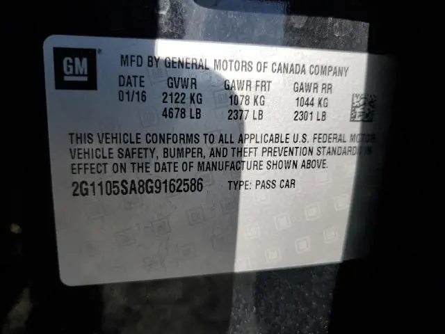 2016 CHEVROLET IMPALA LT  