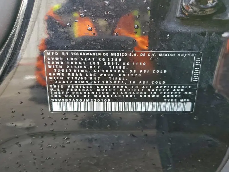 2018 VOLKSWAGEN TIGUAN SE  