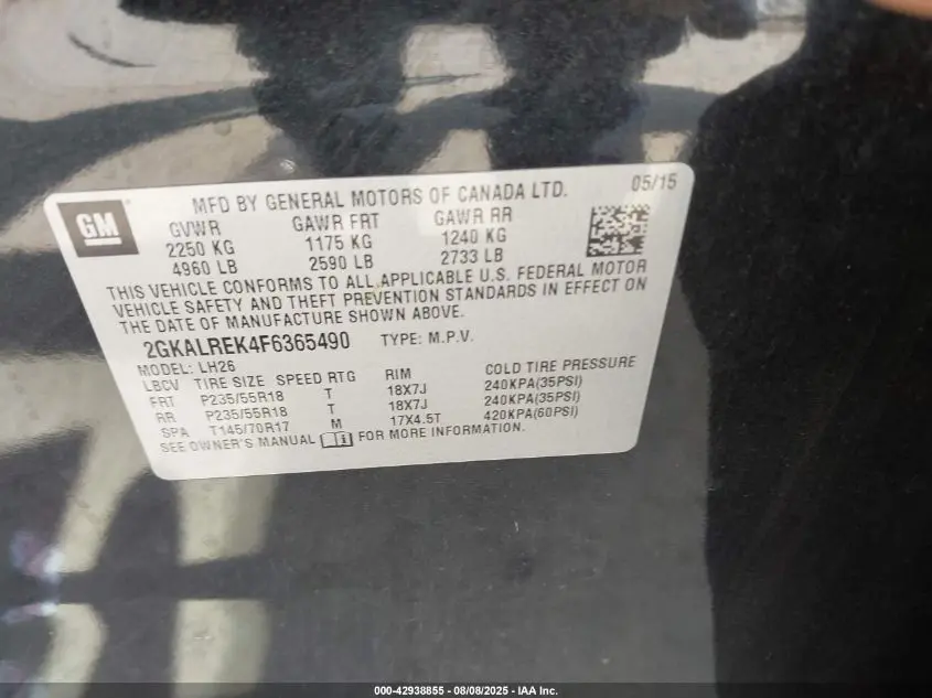 2015 GMC TERRAIN SLE-2