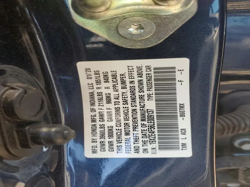 2020 HONDA INSIGHT EX  