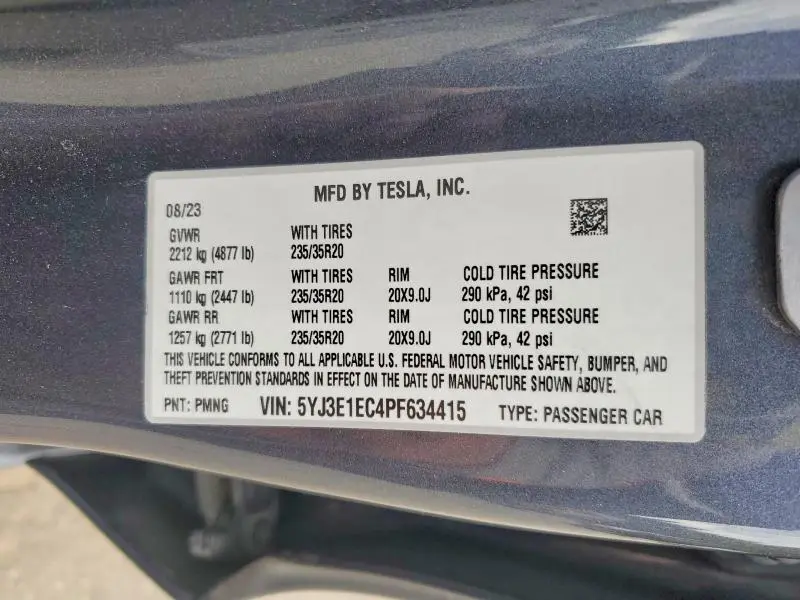 2023 TESLA MODEL 3   