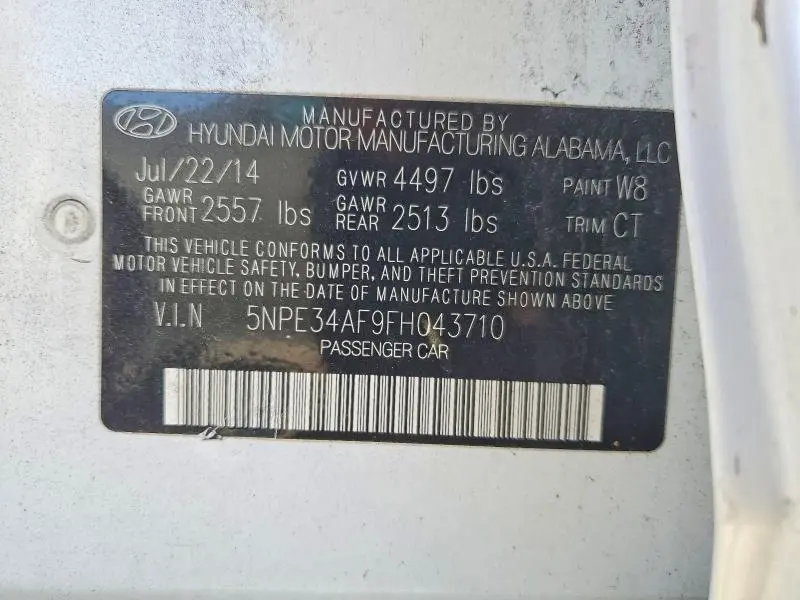 2015 HYUNDAI SONATA SPORT  