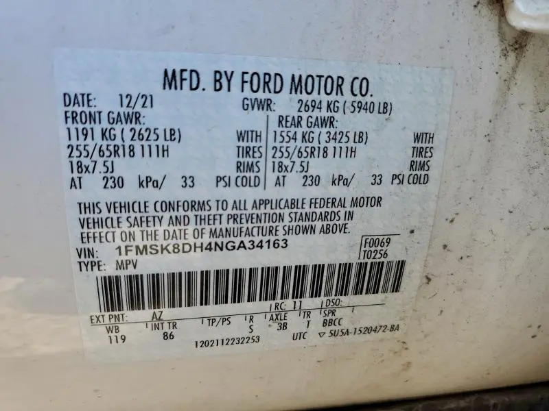 2022 FORD EXPLORER XLT  