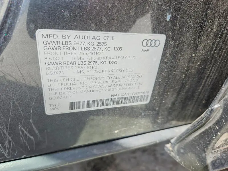 2016 AUDI SQ5 PREMIUM PLUS  