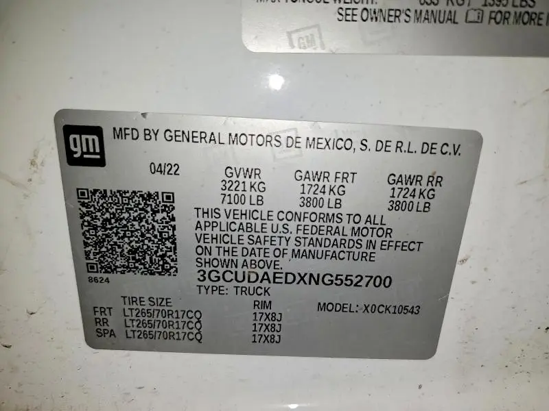 2022 CHEVROLET SILVERADO K1500  