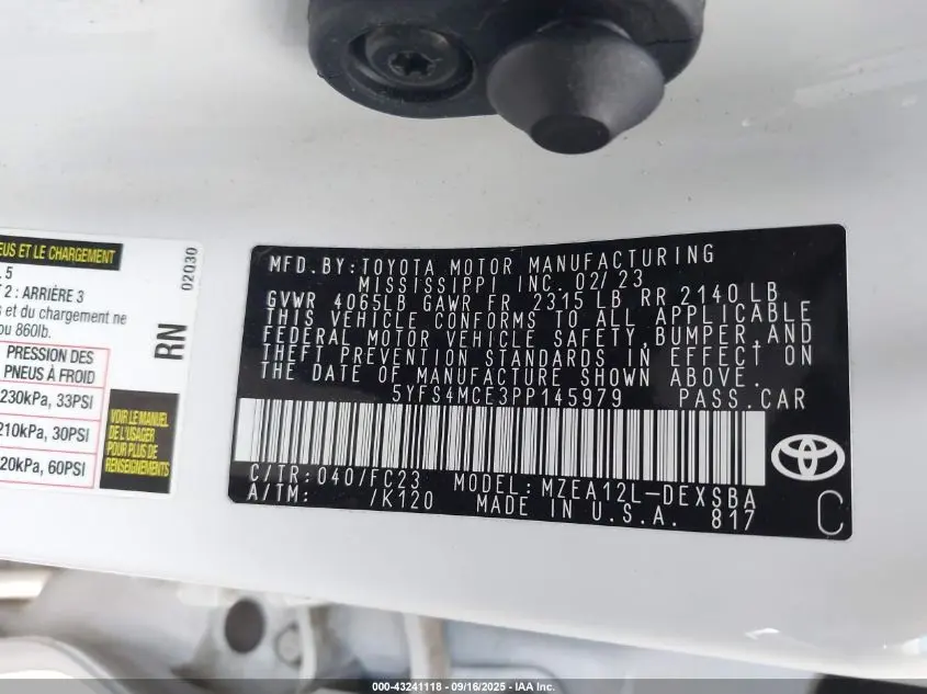 2023 TOYOTA COROLLA SE