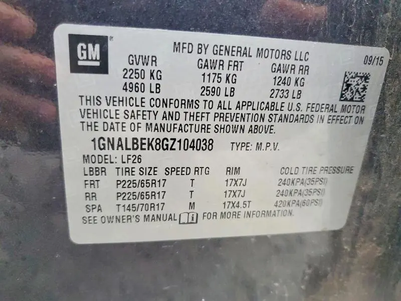 2016 CHEVROLET EQUINOX LS  