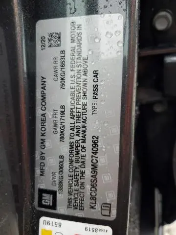 2021 CHEVROLET SPARK 1LT