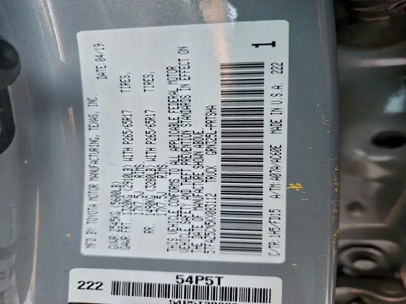 2019 TOYOTA TACOMA DOUBLE CAB  