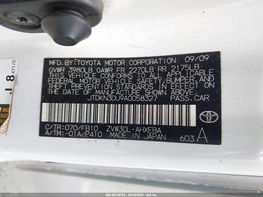 2010 TOYOTA PRIUS I/II/III/IV/V