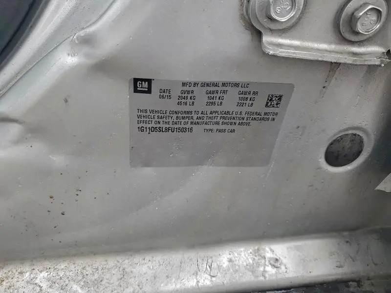 2015 CHEVROLET MALIBU 2LT  