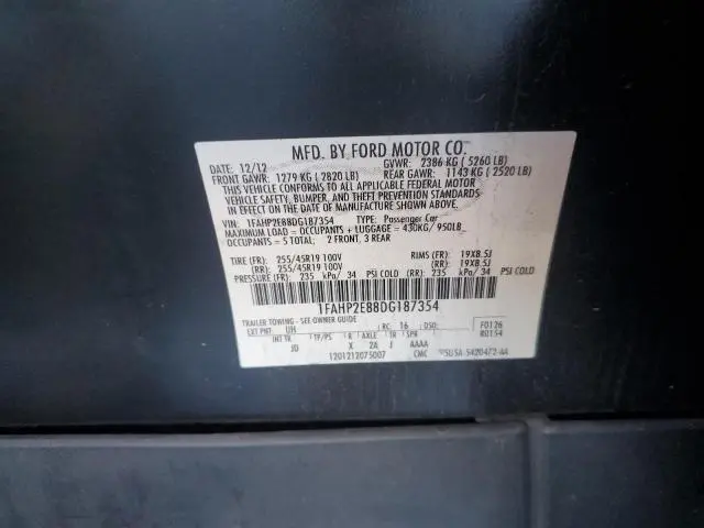 2013 FORD TAURUS SEL  