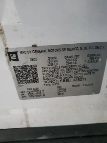 2020 CHEVROLET TRAX 1LT  