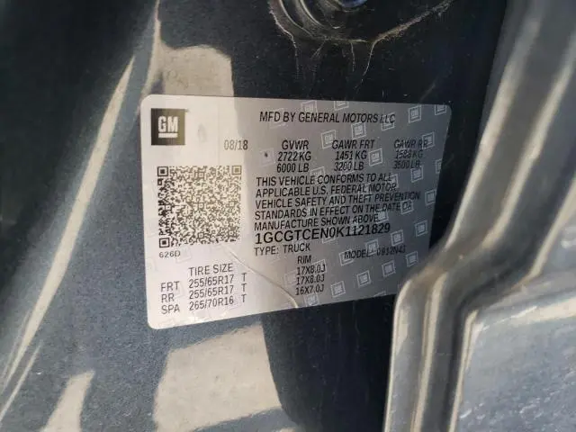 2019 CHEVROLET COLORADO LT