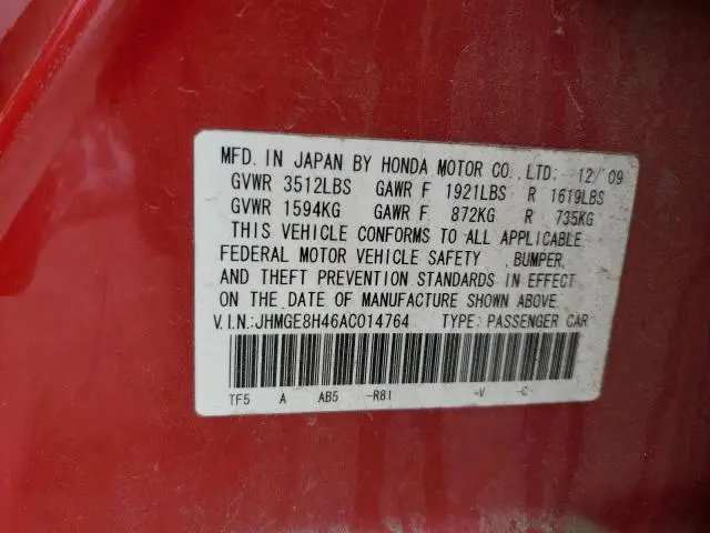 2010 HONDA FIT SPORT  