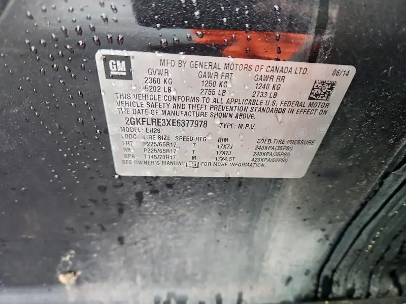 2014 GMC TERRAIN SLE  