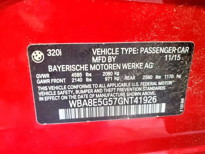 2016 BMW 320 XI  