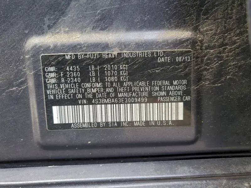 2014 SUBARU LEGACY 2.5I  