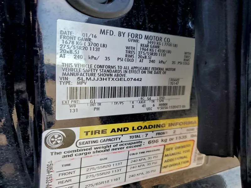 2016 LINCOLN NAVIGATOR L SELECT  