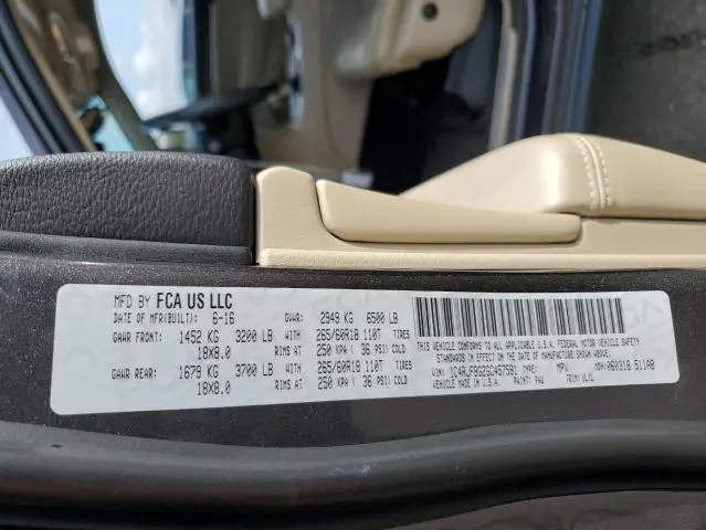 2016 JEEP GRAND CHEROKEE LIMITED  
