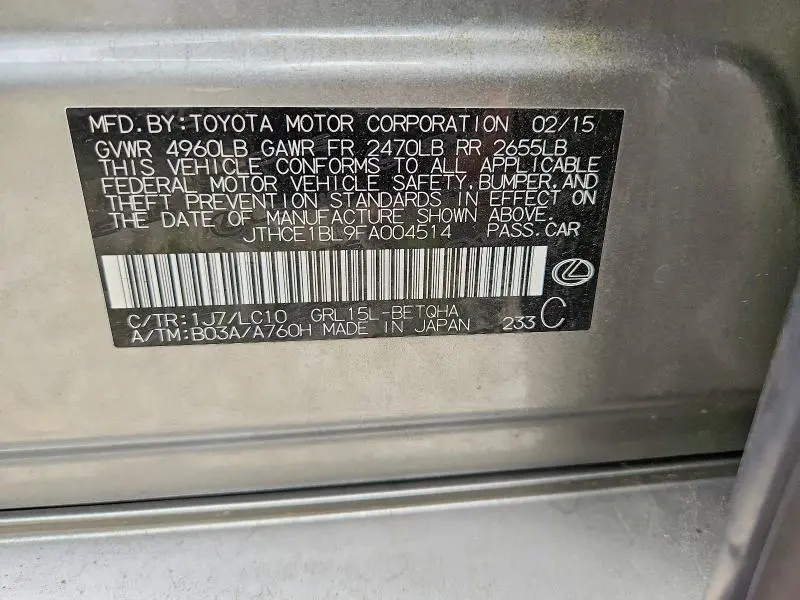 2015 LEXUS GS 350  