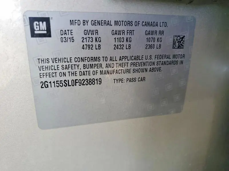 2015 CHEVROLET IMPALA LTZ  