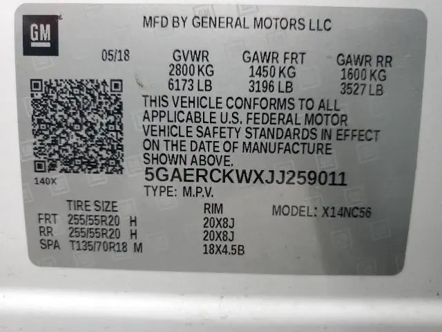 2018 BUICK ENCLAVE PREMIUM  