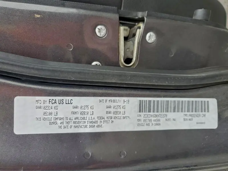 2019 DODGE CHARGER GT  