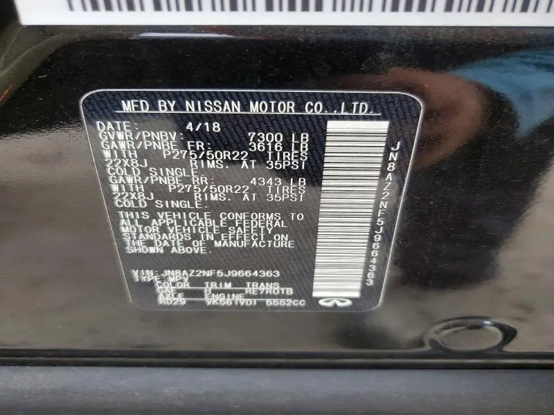 2018 INFINITI QX80 BASE  