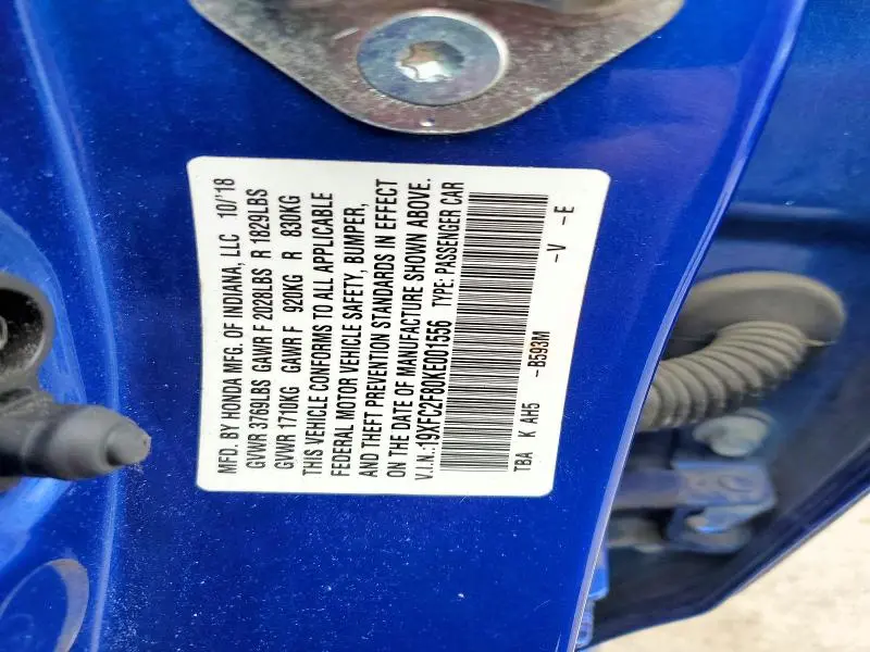 2019 HONDA CIVIC SPORT  