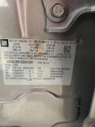 2012 CHEVROLET CAPTIVA SPORT  