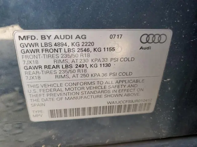 2018 AUDI Q3 PREMIUM PLUS  