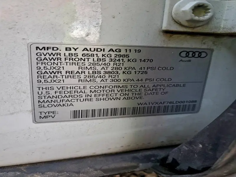 2020 AUDI Q7 PRESTIGE  