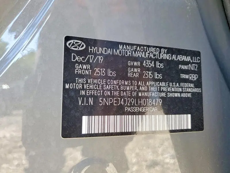 2020 HYUNDAI SONATA SEL PLUS  