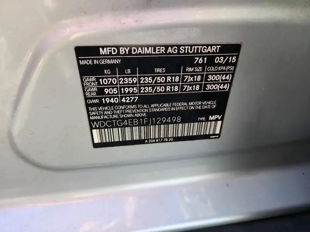 2015 MERCEDES-BENZ GLA 250  