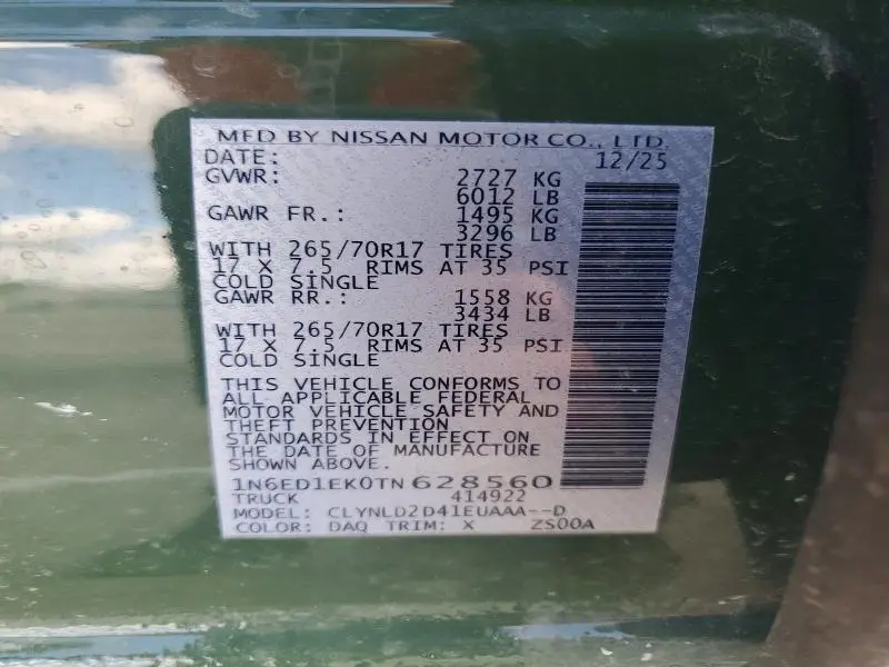 2026 NISSAN FRONTIER PRO-4X  