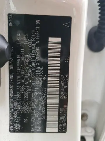 2013 TOYOTA HIGHLANDER LIMITED  