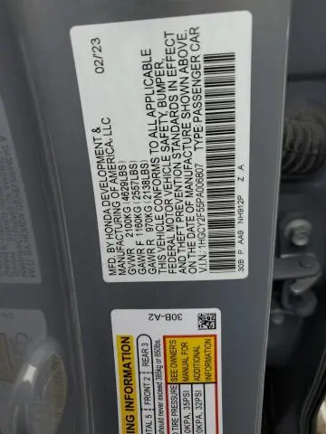 2023 HONDA ACCORD HYBRID SPORT  