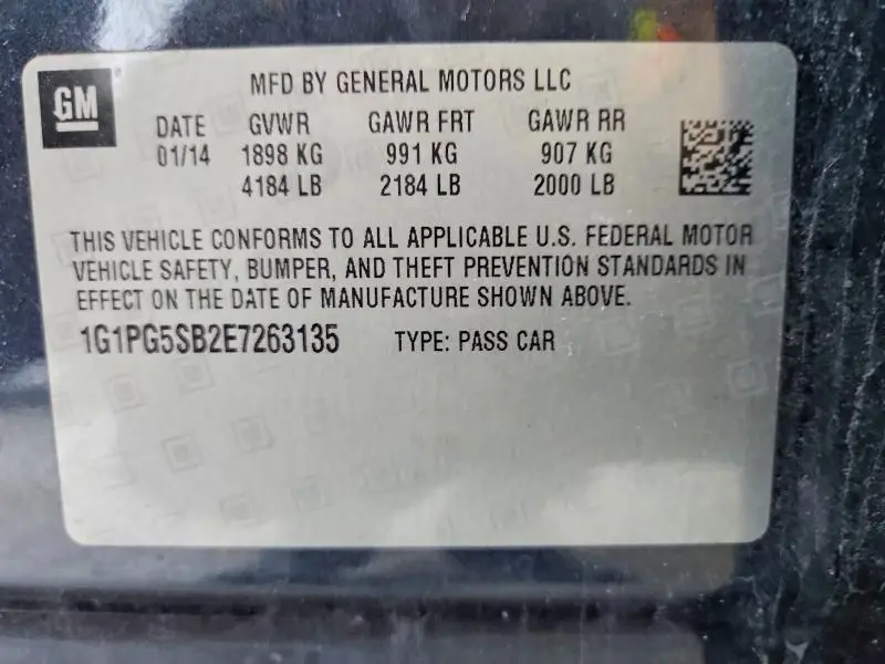 2014 CHEVROLET CRUZE LTZ  