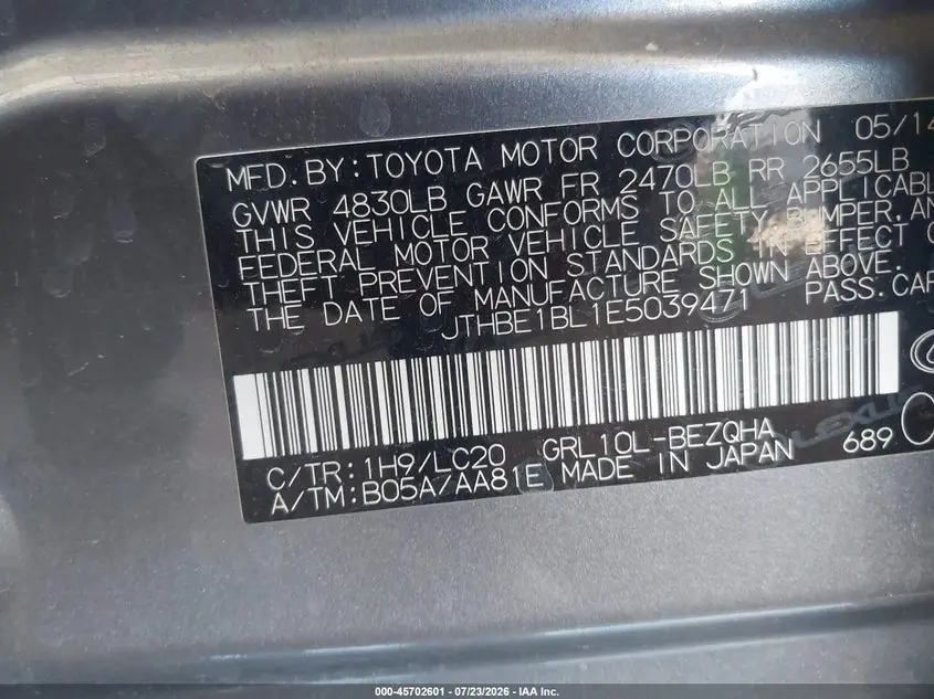 2014 LEXUS GS 350  
