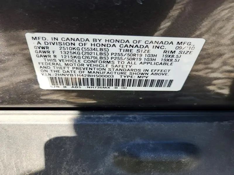 2011 ACURA ZDX TECHNOLOGY  
