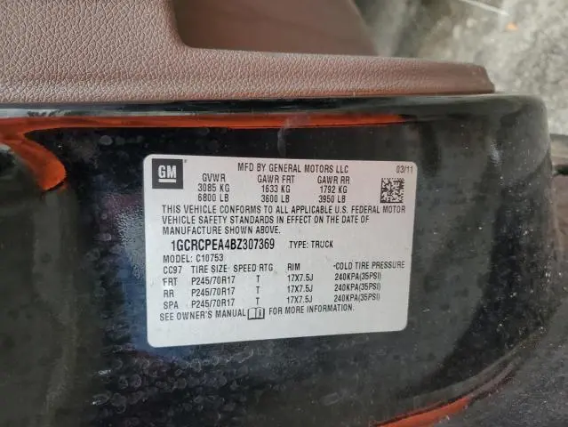 2011 CHEVROLET SILVERADO C1500  