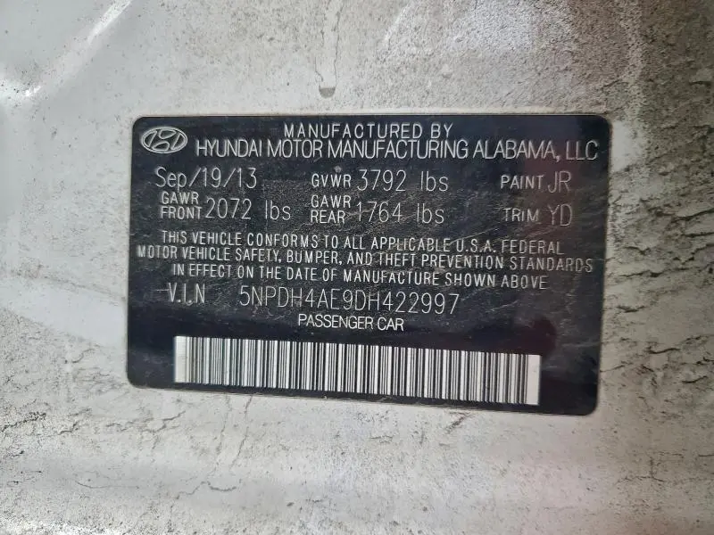 2013 HYUNDAI ELANTRA GLS  