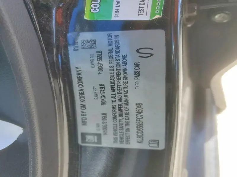 2015 CHEVROLET SPARK 1LT  