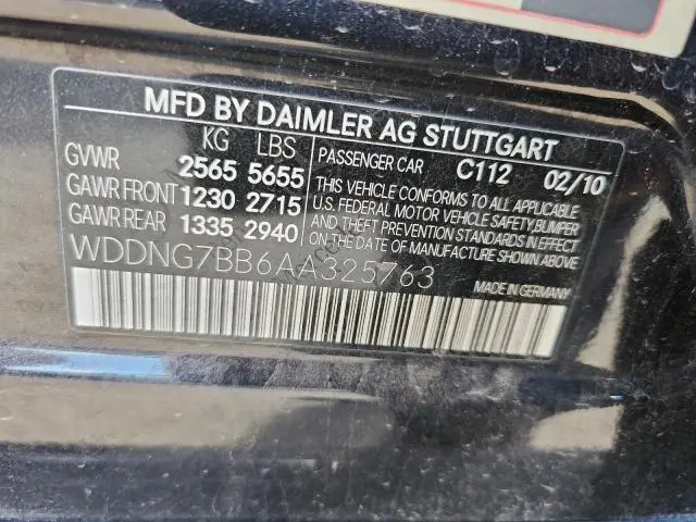 2010 MERCEDES-BENZ S 550  