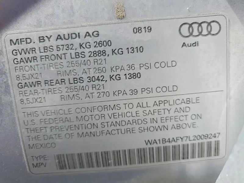 2020 AUDI SQ5 PREMIUM PLUS  