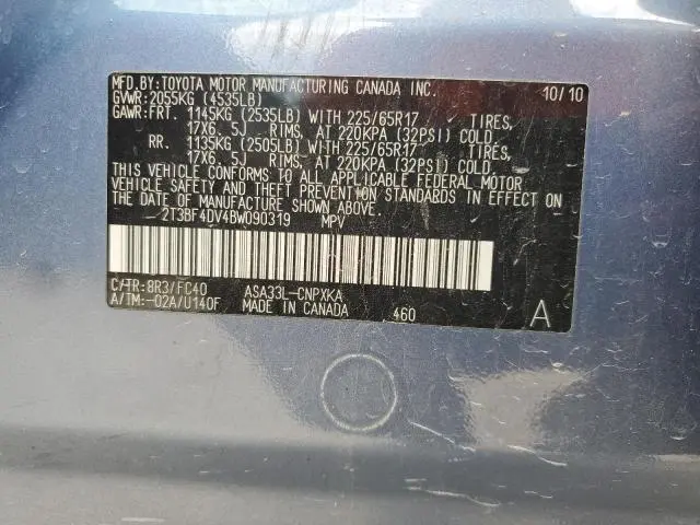 2011 TOYOTA RAV4   