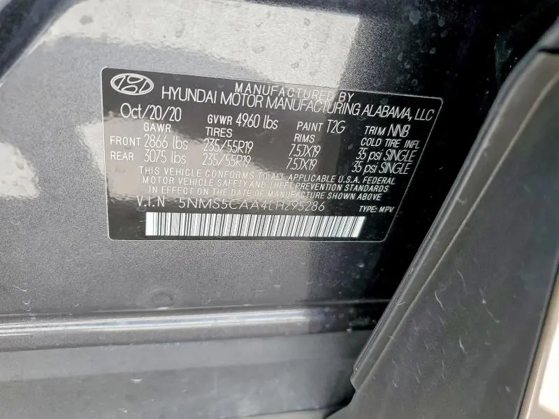 2020 HYUNDAI SANTA FE LIMITED 2.0T  